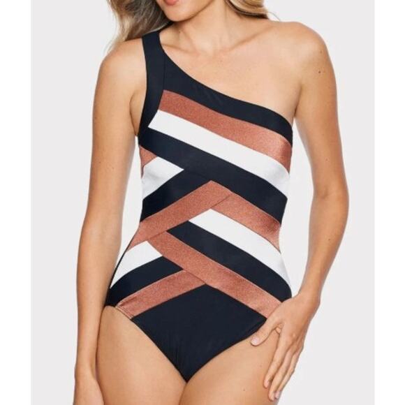 Miraclesuit‎ Spectra Matrix One-Piece Swimsuit Women's Size 16 Slimming Shaping - Picture 1 of 10